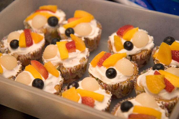 Birthday Fruit Cupcakes