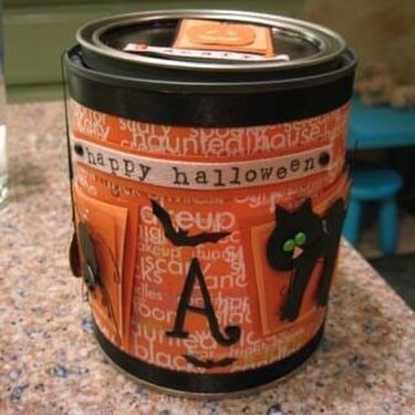 Halloween Altered Paint Can