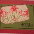 mini watercolors thanks card