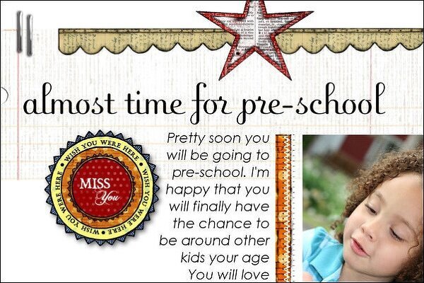 Themed Projects : Almost Time For Pre-School - digital