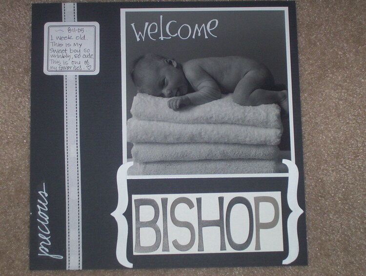 One week old , welcome precious Bishop