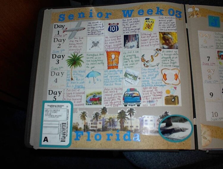 High School Memories - Senior Week &amp;quot;Calendar Page 1&amp;quot;
