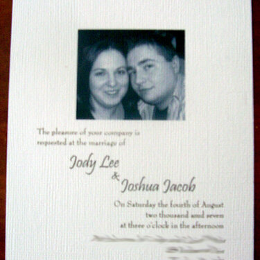 Wedding Invitation - Inside