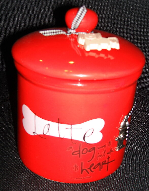 Latte Heart Altered Treat Canister