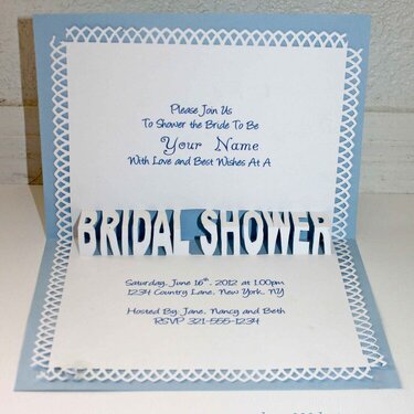 Bridal Shower Pop Up Card