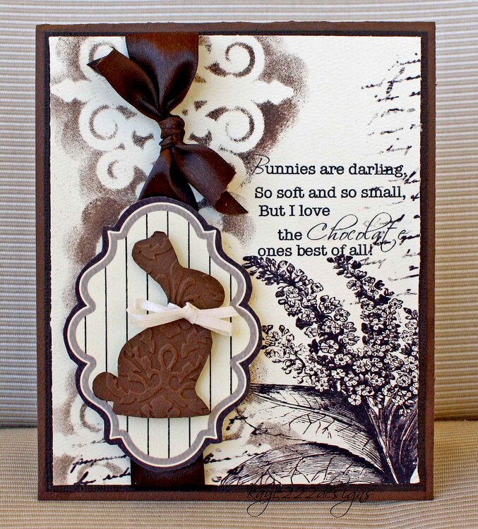 &quot;Chocolate Bunny&quot; Card *Donna Salazar*