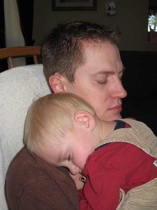 a nap with daddy