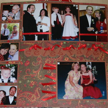 brother wedding pages, boquet toss/family
