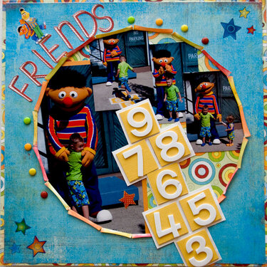 F for friends right side (Sesame ABC album)