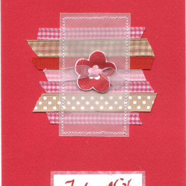 Ribbon Christmas card
