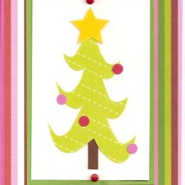 Stripes Christmas Tree Card