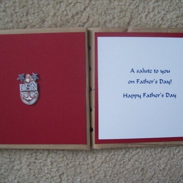 Navy Father&#039;s Day card (inside)