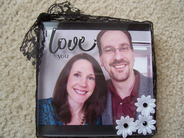 &quot;I love you&quot; acrylic block frame