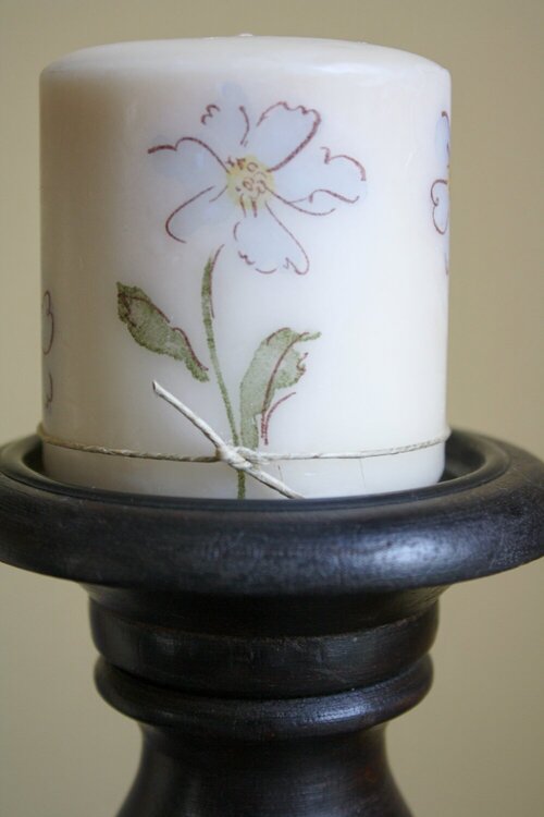 Candle Stamping - flower