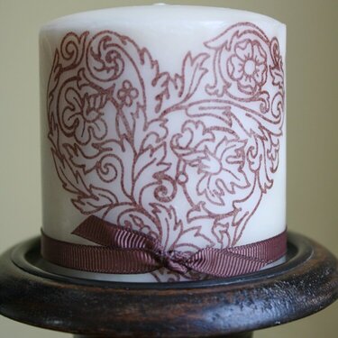 Candle Stamping - heart