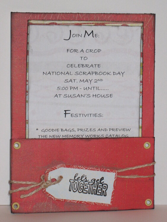 National Scrapbook Day Invite (Front)
