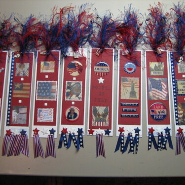 Fourth of July bookmarkers