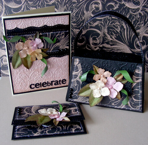 celebrate purse and card set {Birds of a Feather April GDT}