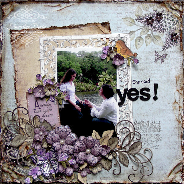 She said YES! {Heartfelt Creations DT}