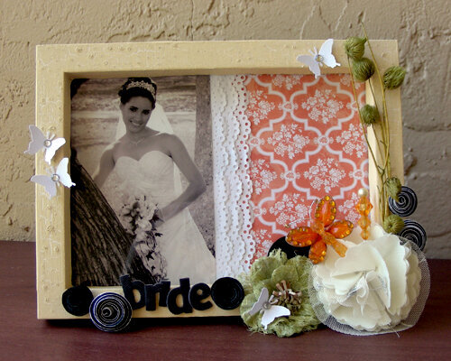 altered wedding frame {Birds of a Feather-GUEST DT}