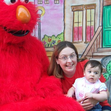 Elmo, Mommy, and Kaitlyn