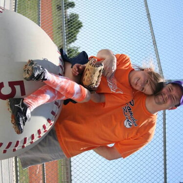 Hanna and Daddy....softball tourney
