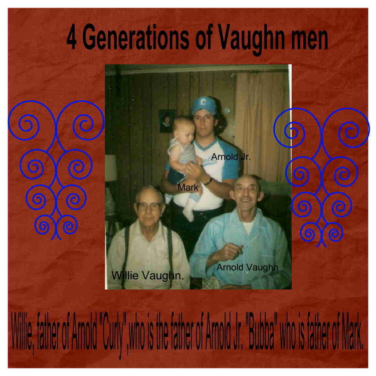 4 generations of vaughn men