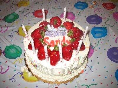 #8 Birthday cake with candles 9 pts