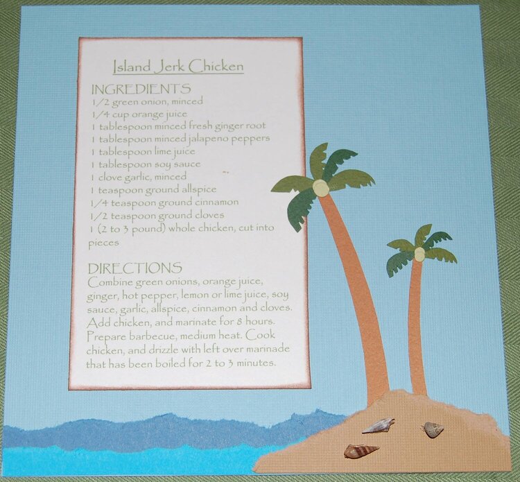 Island Jerk Chicken Recipe Card
