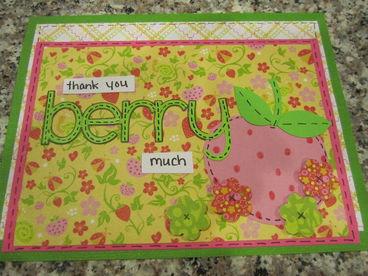 Thank You Berry Much card