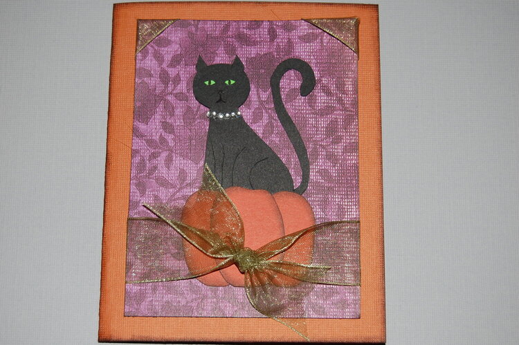 Halloween cat card