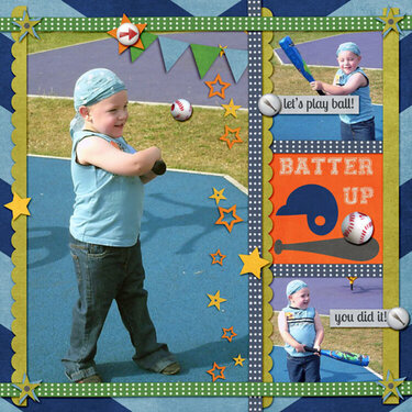 Lukas Playing Baseball
