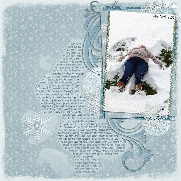 digital scrapbook layout