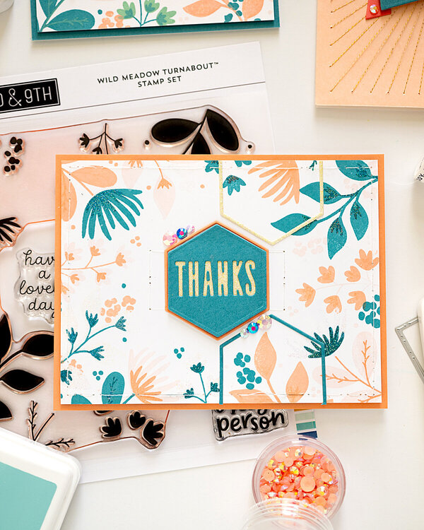 Concord &amp; 9th &quot;Rectangle Piercing Dies&quot; Thanks card