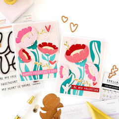 Anemones Valentine's Day card set