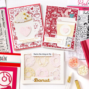 Pink & Main "Donuts & Coffee" card set