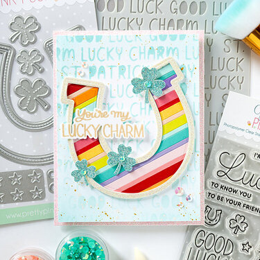 Pretty Pink Posh "Horseshoe Shaker" card
