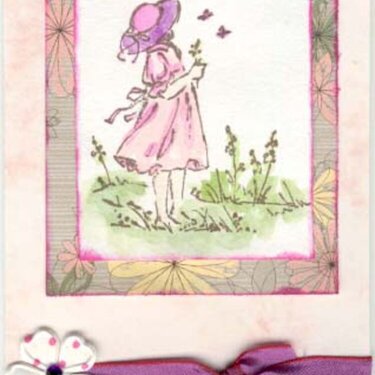 Pink girl card