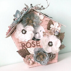 {Rose} - Canvas Birdhouse Album *Prima*