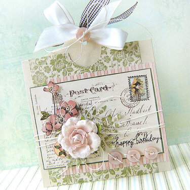 {happy Birthday} - card with tag