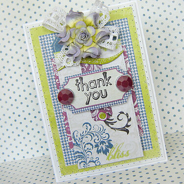 Thank You - card - NEW Pink Paislee