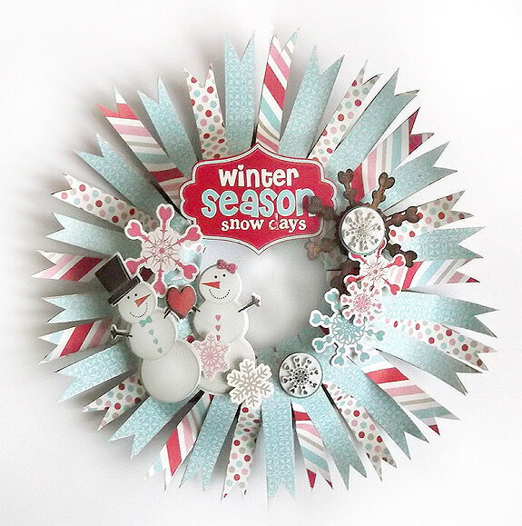 {Winter Wreath} *Pink Paislee*