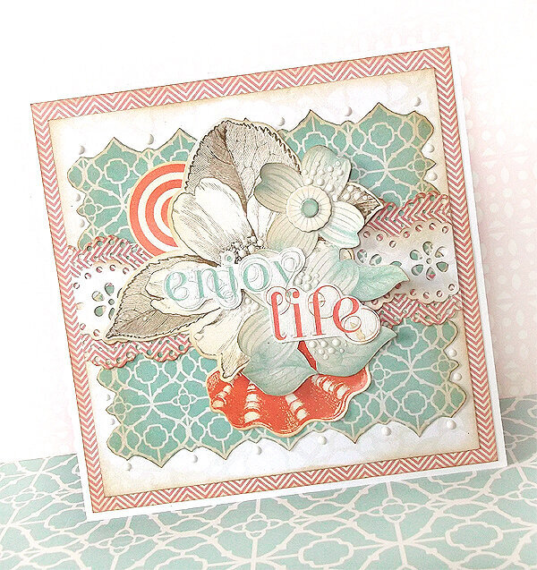 {Enjoy Life} card *NEW Pink Paislee*