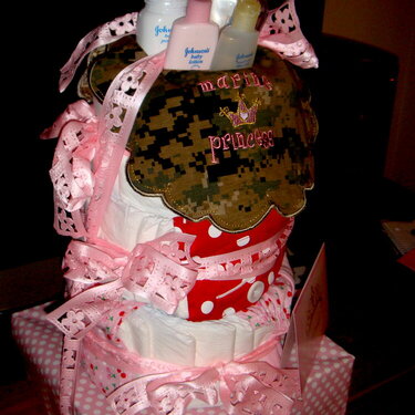 Diaper Cake for Rachel&#039;s Baby Shower