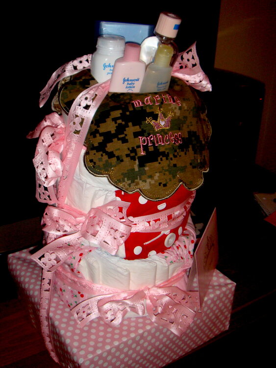 Diaper Cake for Rachel&#039;s Baby Shower