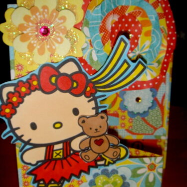 Tri-Shutter Card Closed ~ Hello Kitty