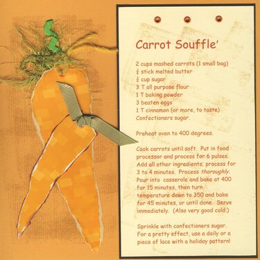 Carrot Souffle recipe