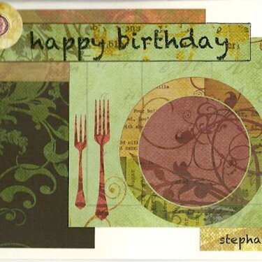 Cookbook Birthday Card