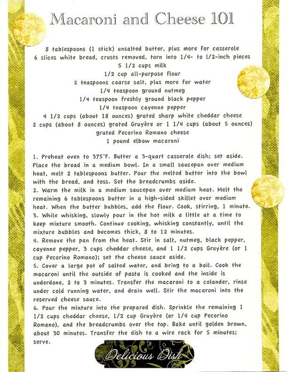 Cookbook Pasta Macaroni and Cheese