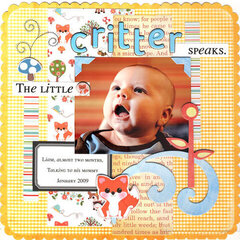 The little CRITTER speaks.